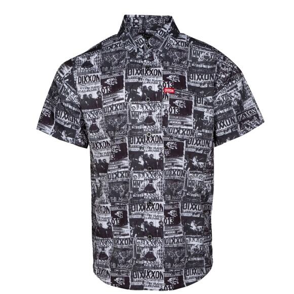 Dixxon Big Men's The Venue Flannel Button Up Party Shirt Black & White Size 4X - Picture 1 of 7